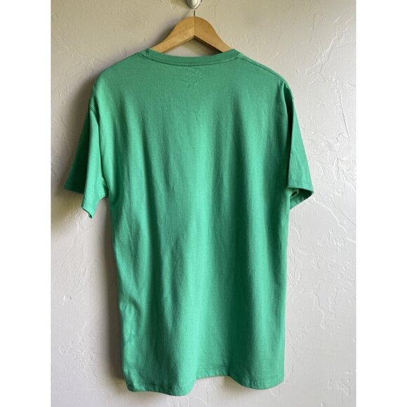 Champion Green Graphic Logo T-Shirt Crewneck Short Sleeve Medium - Picture 8 of 10